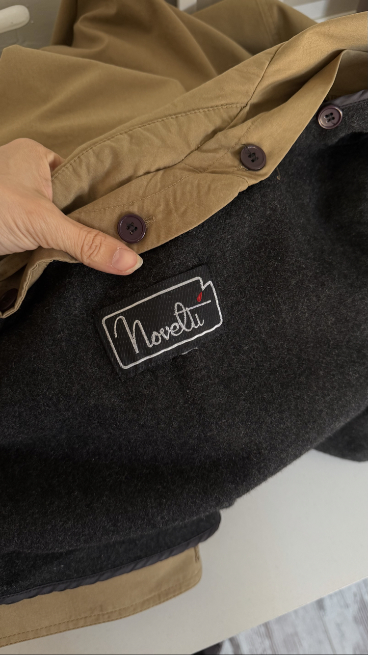 Novelti İtalyan 3 Mevsim Çıkarılabilir Kaşe Astar Detaylı Maxi Trenchcoat