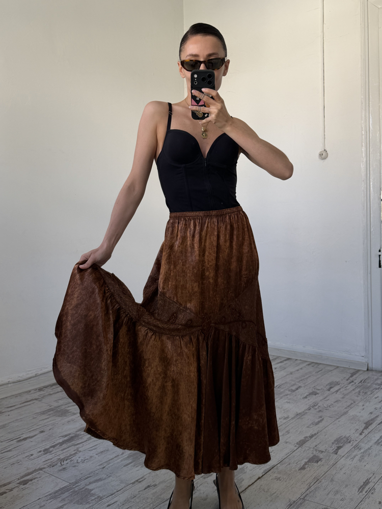 Une İtalyan Traditional %100 Viscose Premium Etek