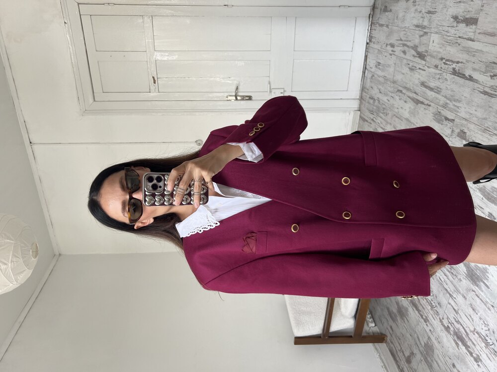 Westburry Wool Blend Midi Cherry Premium Blazer