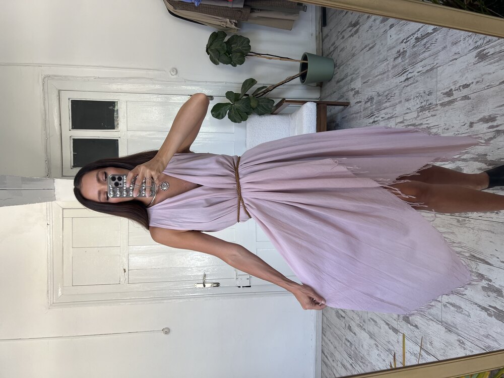 Kemer Detalı Cotton Dokuma Premium Tunik Elbise
