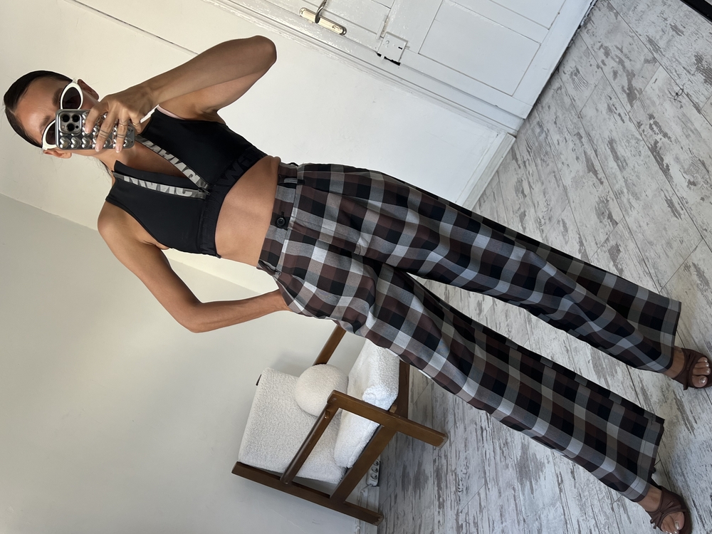 İngiliz Tartan 70s Style Premium Dokuma Pantolon