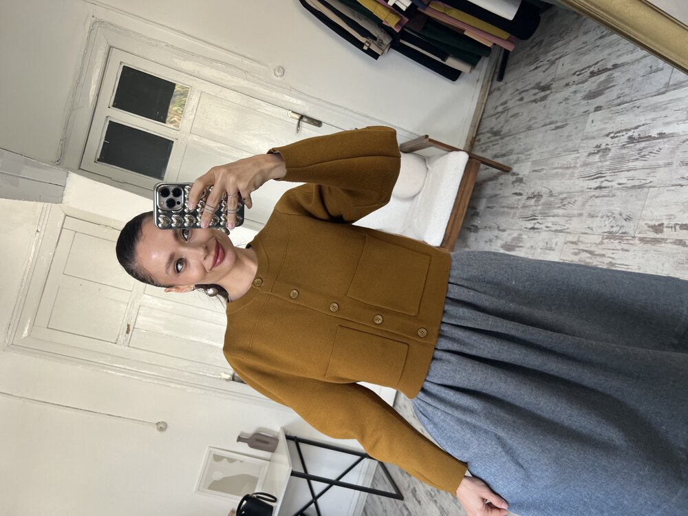 Laurel Germany %100 Yün Woolmark Sertifikalı Astarlı Midi Etek