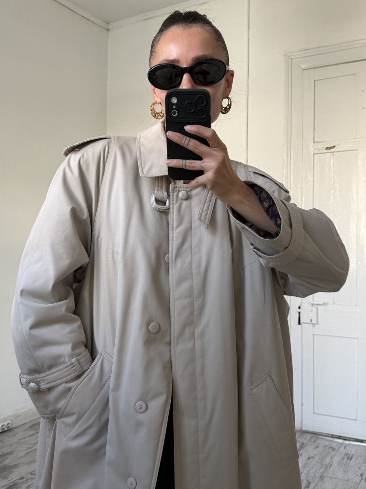 Alman Üretim İçi Dolgulu 3 Mevsim Maxi Trenchcoat