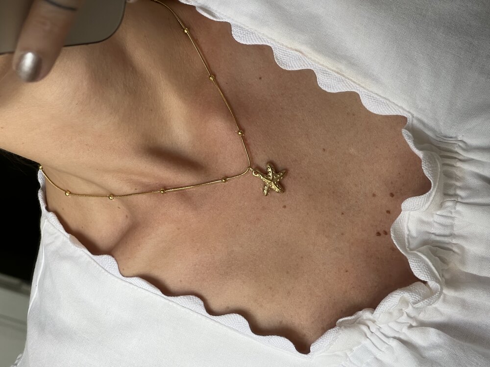 Sea Star 18 k Premium Gold Plated Çelik Kolye