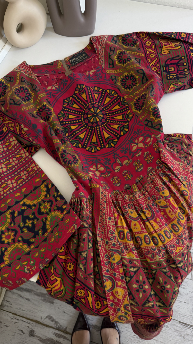 Indien Haus Hamburg %100 Pamuk Antique Elbise