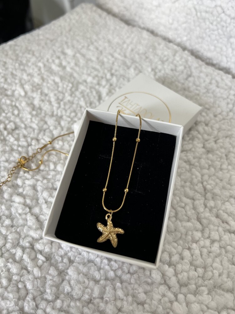 Sea Star 18 k Premium Gold Plated Çelik Kolye
