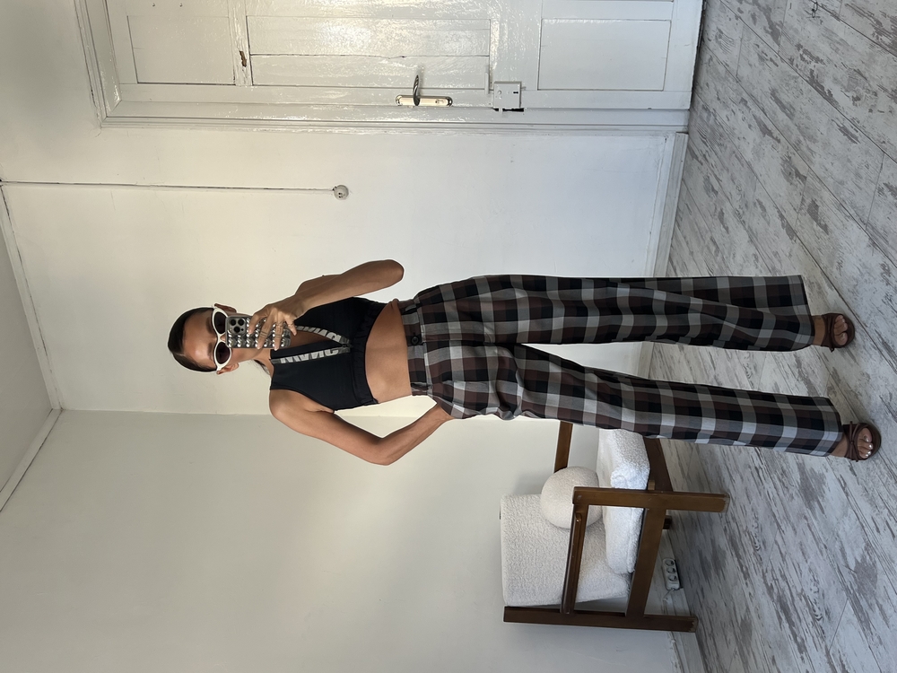 İngiliz Tartan 70s Style Premium Dokuma Pantolon