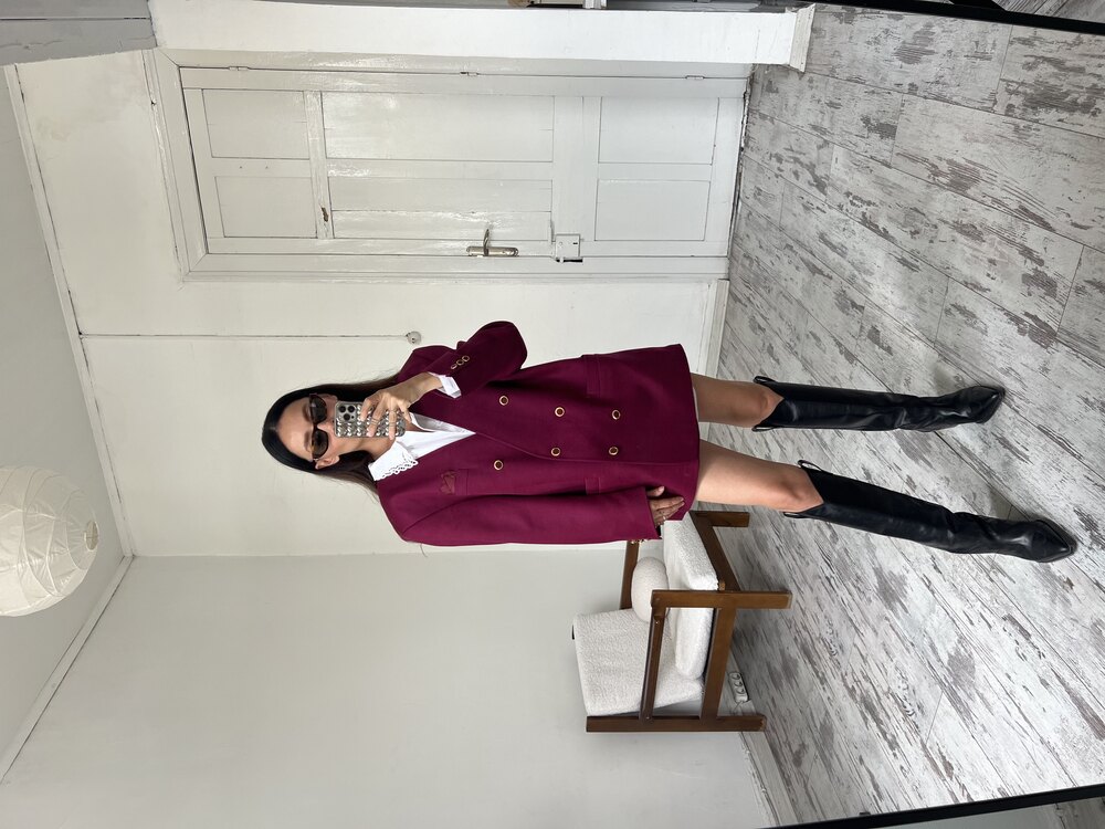 Westburry Wool Blend Midi Cherry Premium Blazer