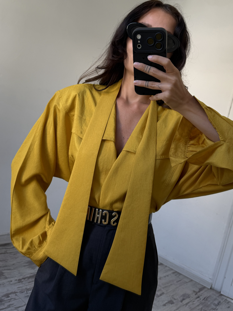 Varigino İtalyan Fular Detaylı Exclusive Seri Bluz