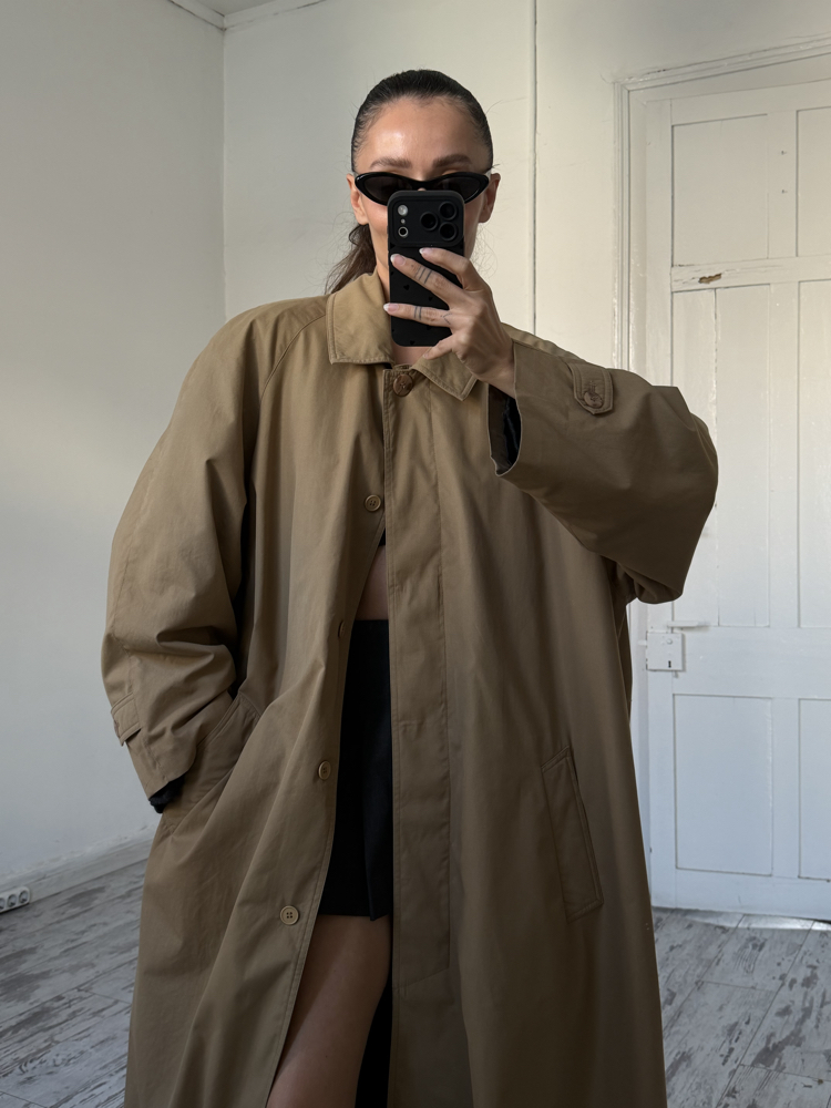 Novelti İtalyan 3 Mevsim Çıkarılabilir Kaşe Astar Detaylı Maxi Trenchcoat