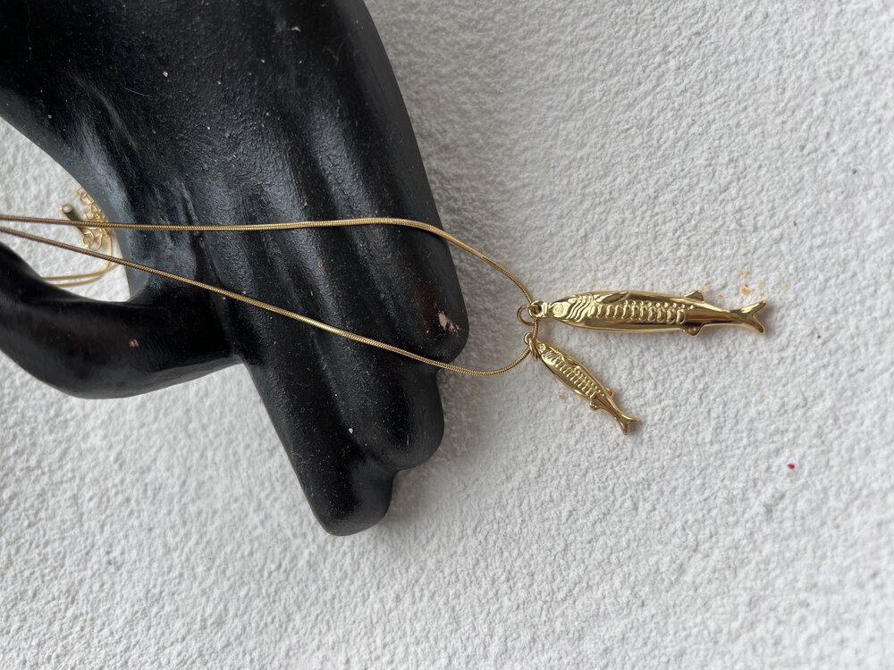Luck Charm Balık Figürlü Kararmaz Çelik Premium Kolye