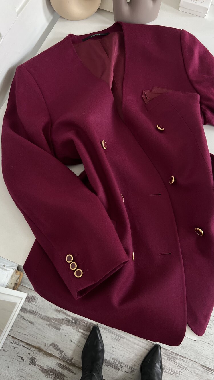 Westburry Wool Blend Midi Cherry Premium Blazer