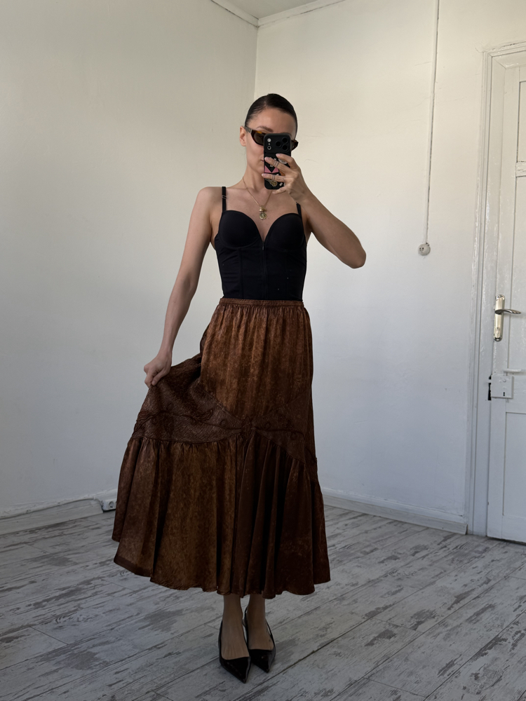 Une İtalyan Traditional %100 Viscose Premium Etek