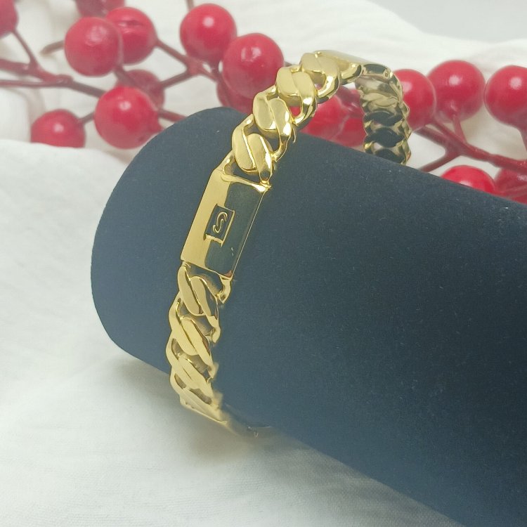 Çelik Gold Kelepçe Bileklik
