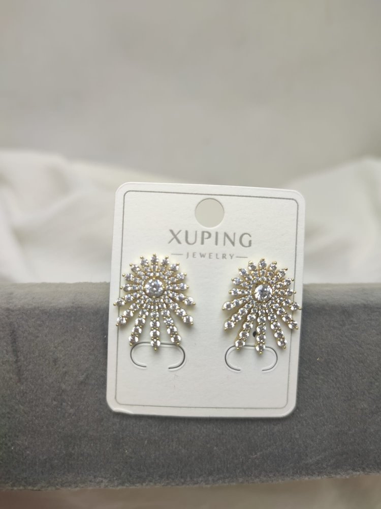 Çelik Xuping taşlı küpe 