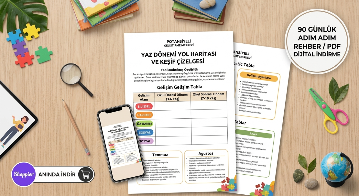 80 Günlük Yaz Dönemi Yol Haritası ve Keşif Çizelgesi | Adım Adım Aile Rehberi (PDF İndir)