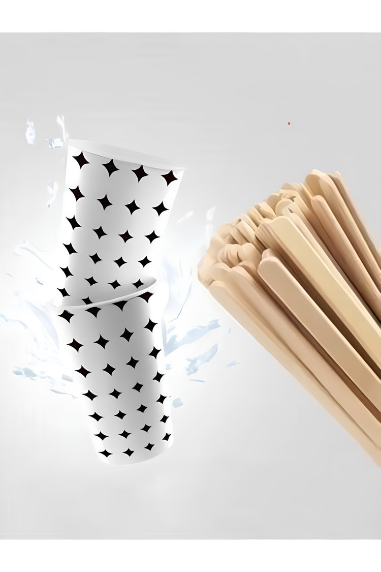 Karton Bardak 6.5 Oz 200 Adet Tahta Karıştırıcı Hediye