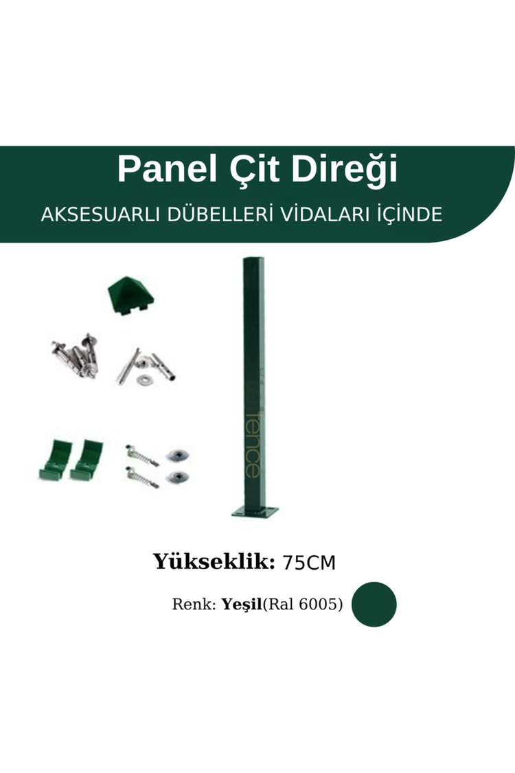Profil Direk 75 Cm - Çim Çit Direği Panel Çit Direği 2 Adet