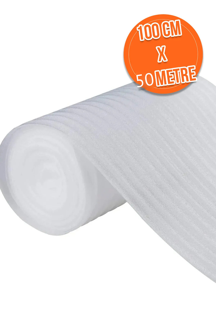 100Cm x 50 Metre Taşınma Cam, Tabak, Bardak Koruma Paketleme Şiltesi Rulo Köpük