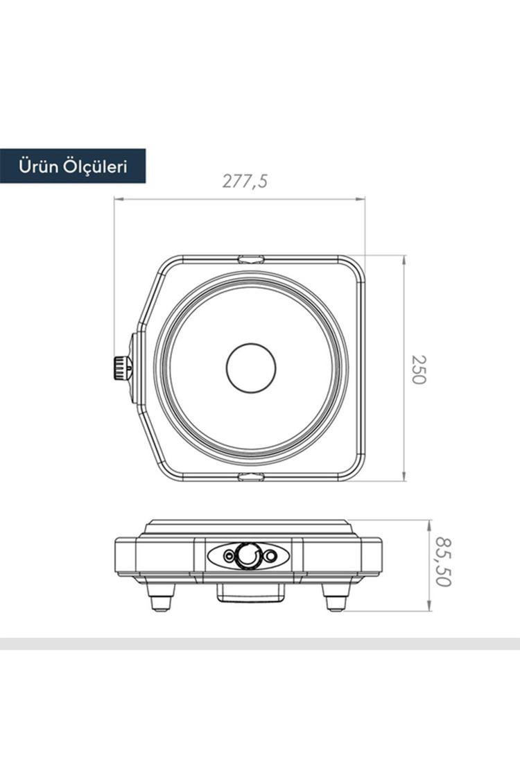 Tekli Elektrikli Ocak Set Üstü Hotplate 1500W