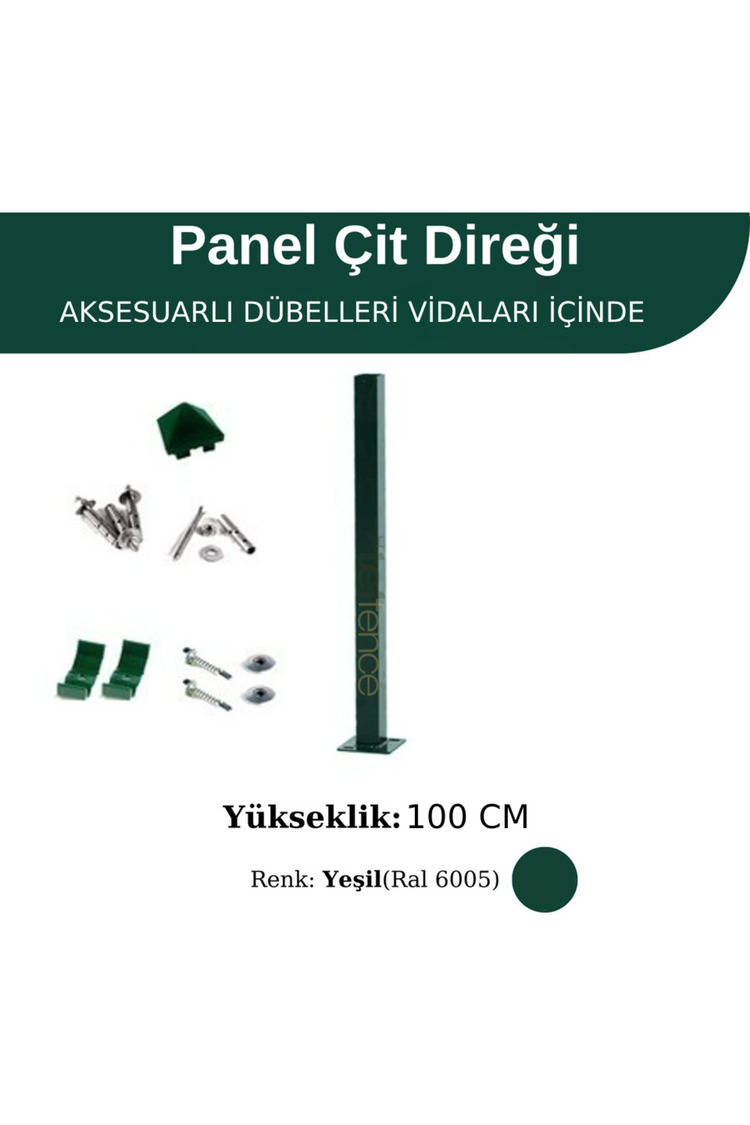 Profil Direk 100 Cm - Çim Çit Direği Panel Çit Direği