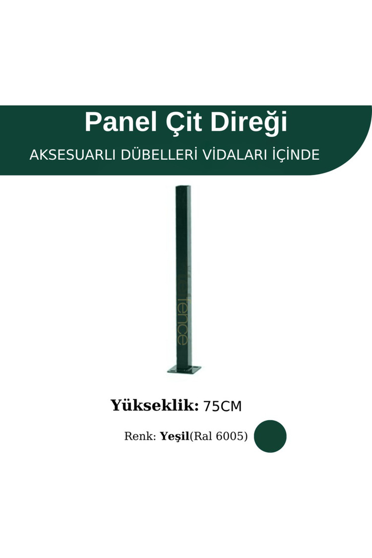 Profil Direk 75 Cm - Çim Çit Direği Panel Çit Direği