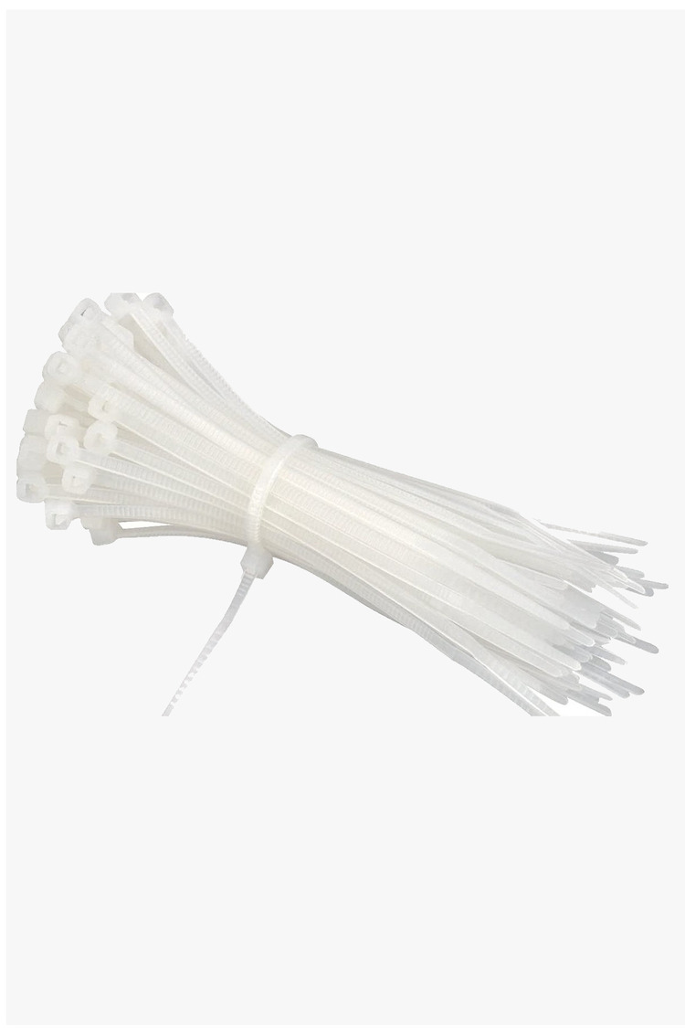 Plastik Kelepçe Cırt Kablo Bağı 2.5x200MM Beyaz 300 Adet