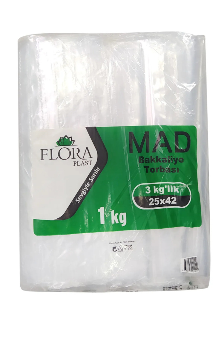 25x42 Cm 3 Kg Naylon Torba Bakkaliye Torbası 1.Kalite