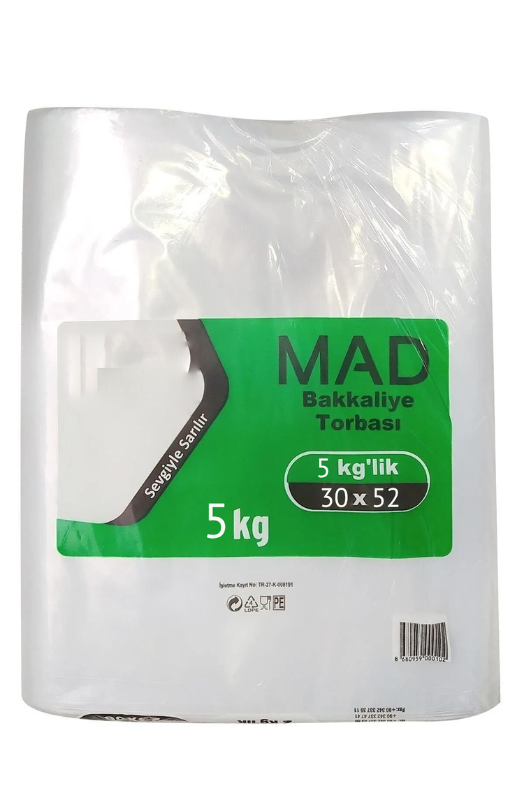 Naylon Torba Bakkaliye Torbası 30x52 Cm 5 Kg 1.Kalite