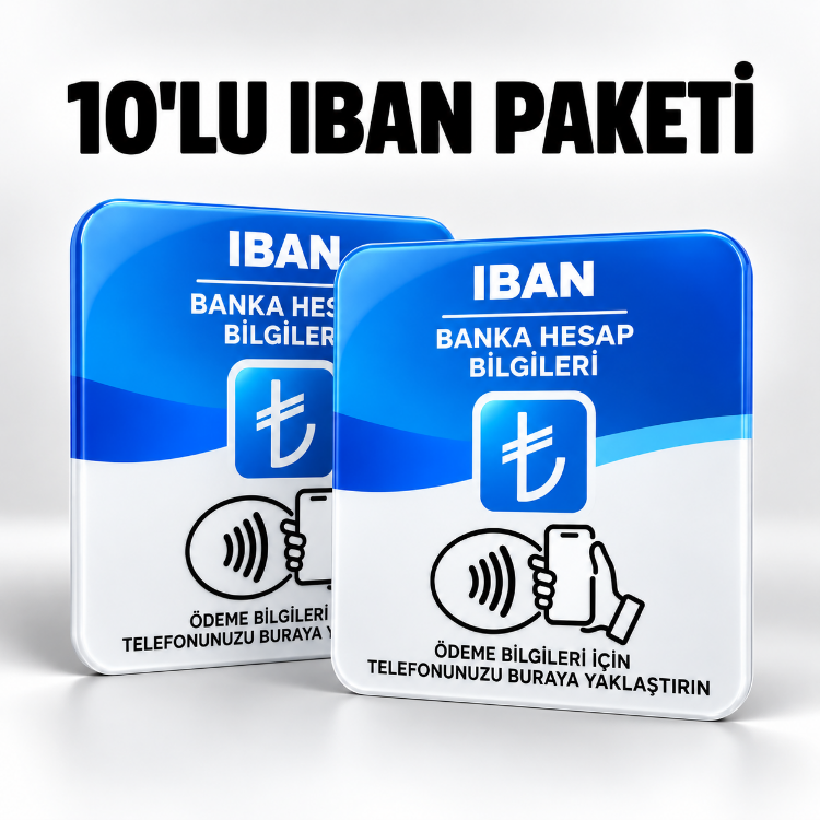 10'lu IBAN Nfc Kartı