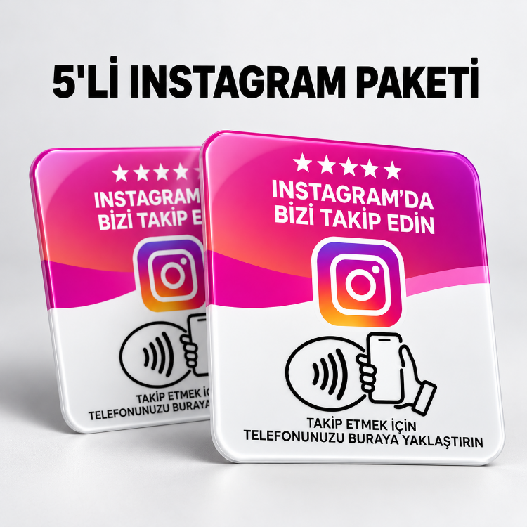 5'li Instagram NFC Kartı
