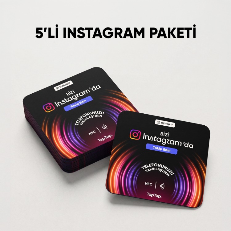 5'li Instagram NFC Kartı