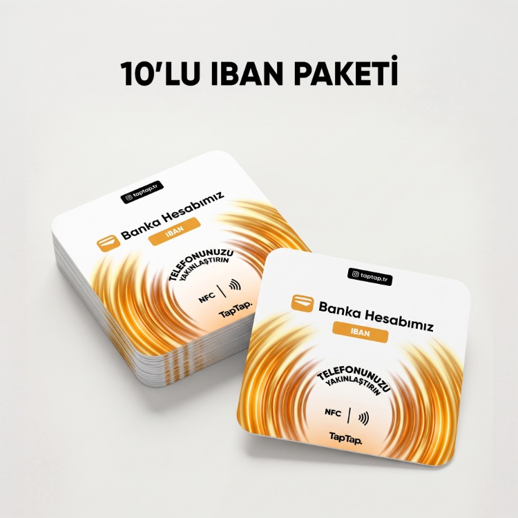 10'lu IBAN Nfc Kartı
