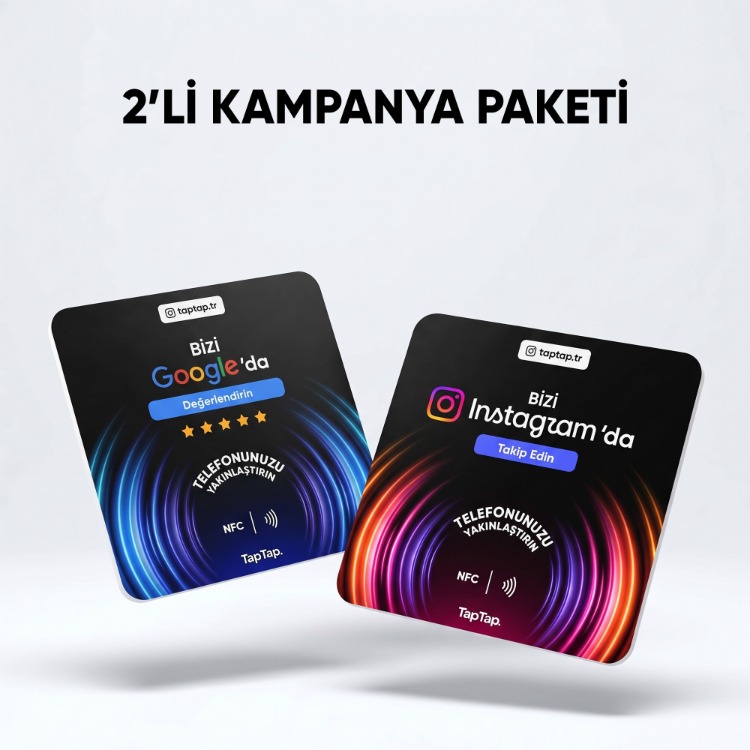 Google+Instagram NFC Kartı - Avantaj Paket