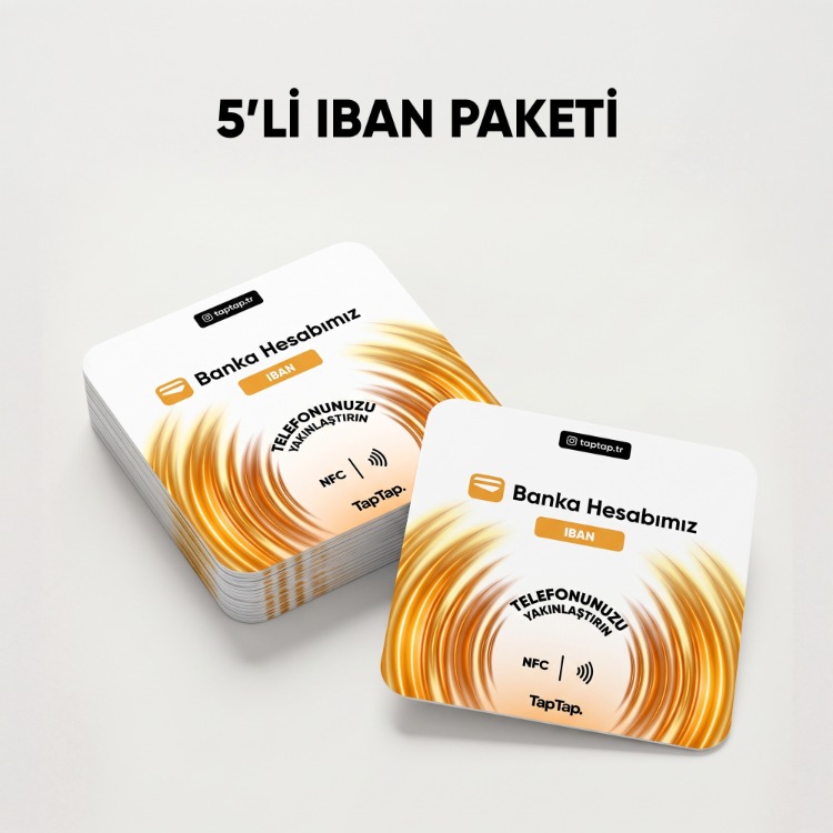 5'li IBAN Nfc Kartı