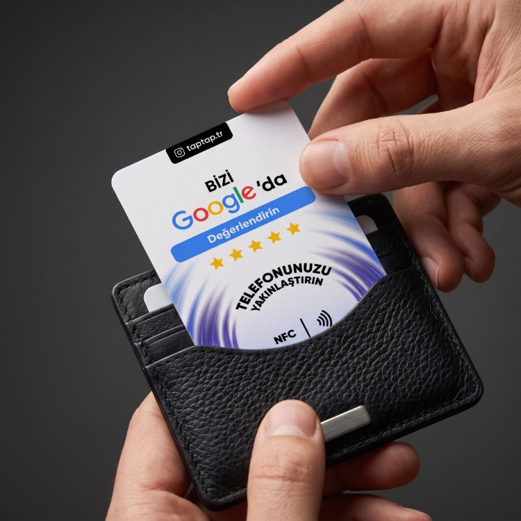 Google+Instagram NFC Kartvizit - Avantaj Paket (Cüzdan Boy)