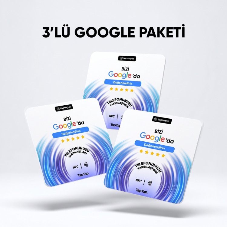 3'lü Google Nfc Yorum Kartı