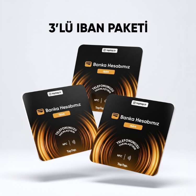 3'lü IBAN Nfc Kartı