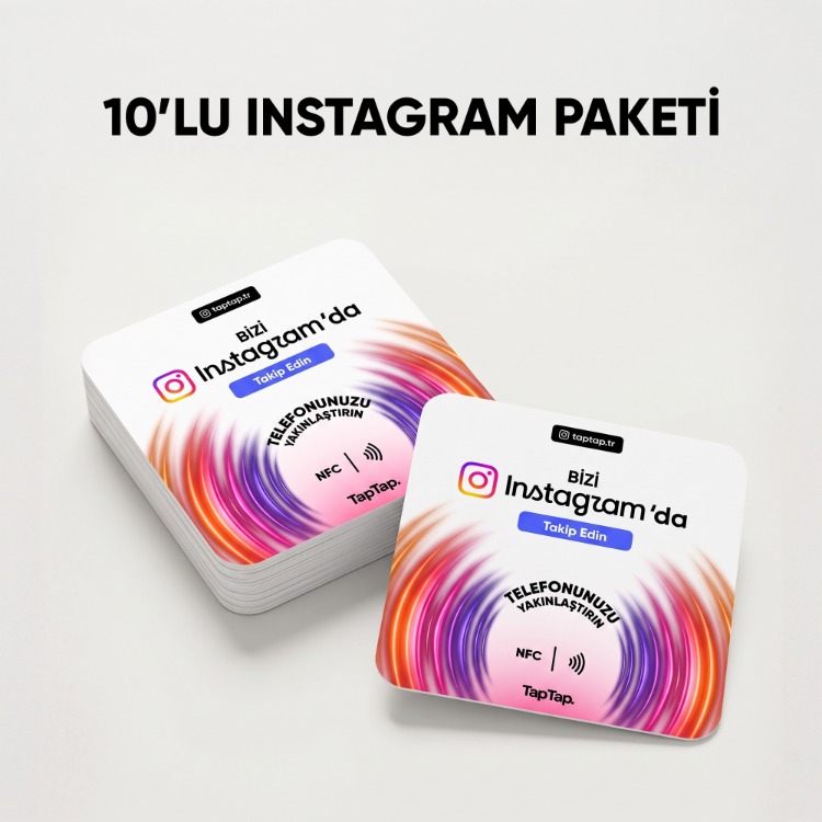 10'lu Instagram NFC Kartı