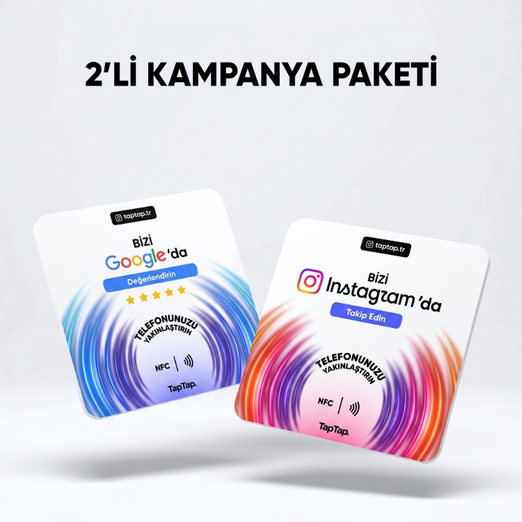 Google+Instagram NFC Kartı - Avantaj Paket