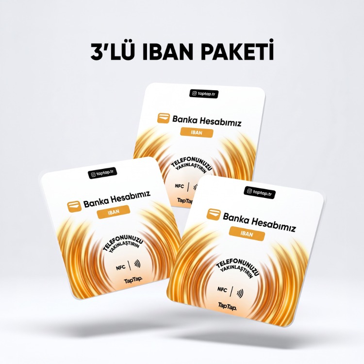 3'lü IBAN Nfc Kartı