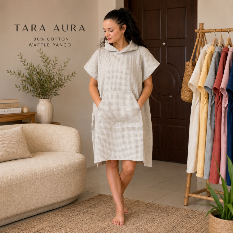 TARA AURA %100 Pamuk Waffle Çocuk Pançosu