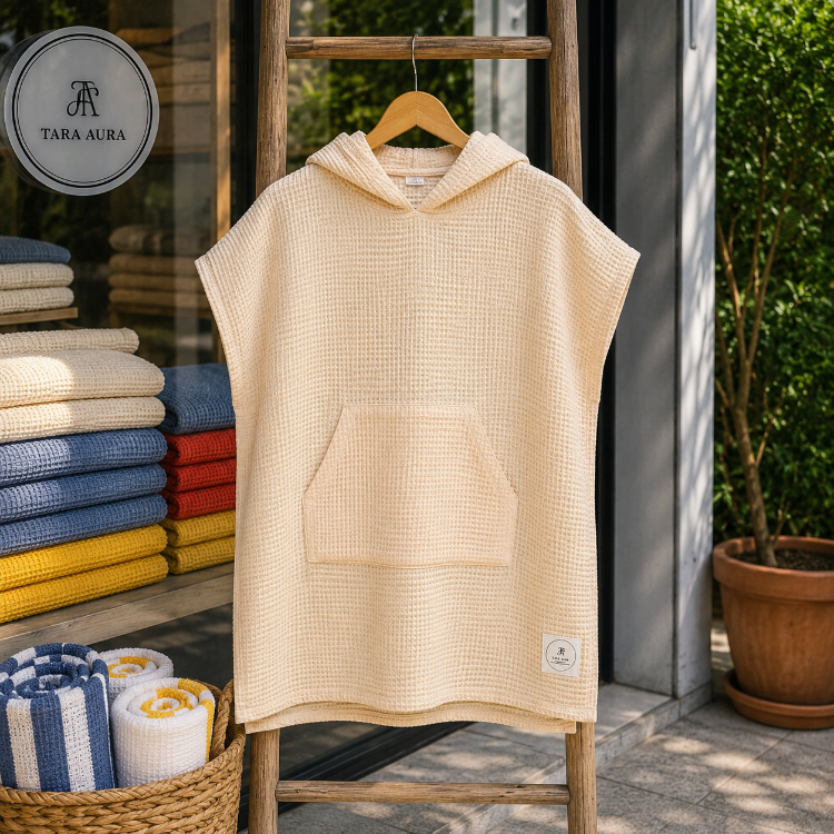 TARA AURA %100 Pamuk Waffle Çocuk Pançosu