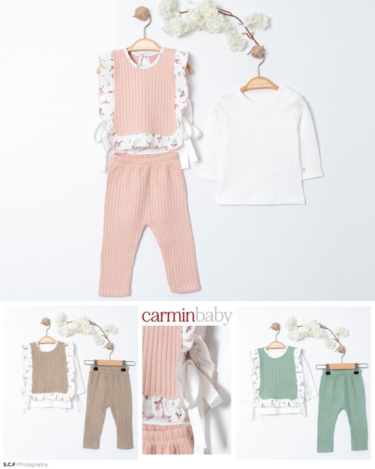 CARMİN BABY FIRFIRLI ÜÇLÜ TAKIM (24 AY)