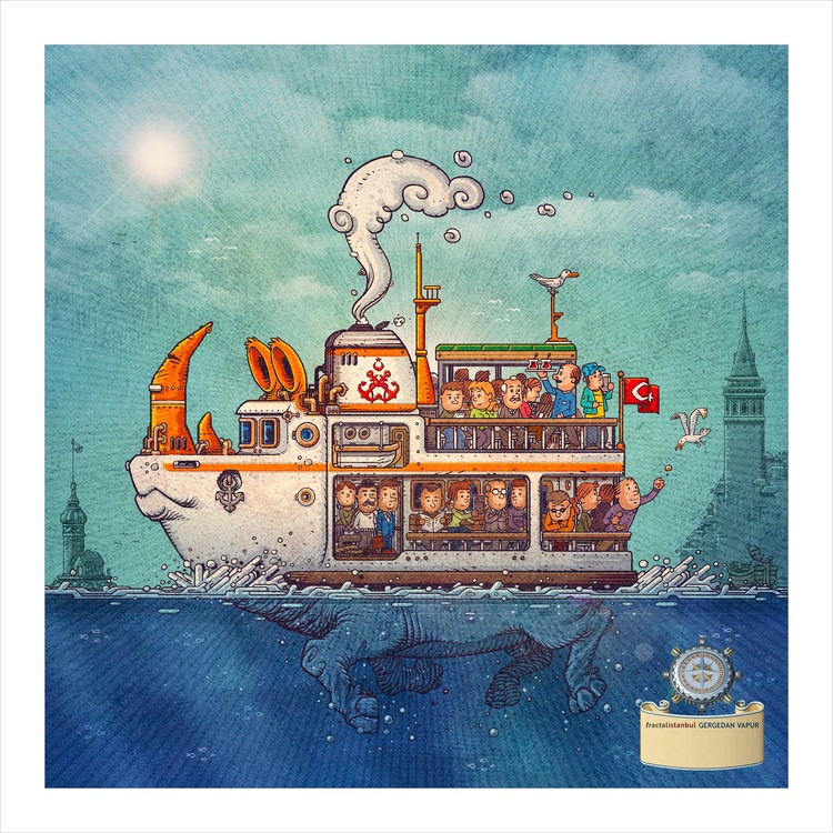 Fractal İstanbul - GERGEDAN VAPUR - POSTER