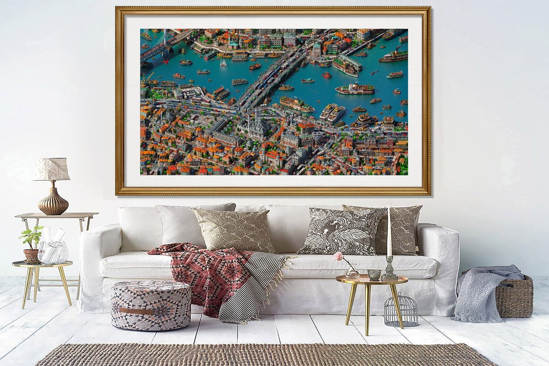 Fractal İstanbul - Pandemi - FineArt İmzalı 150 X 250 cm