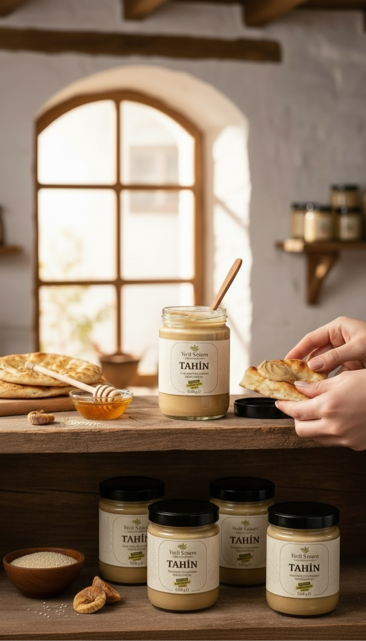 %100 Yerli Susamdan Taş Değirmen Tahini