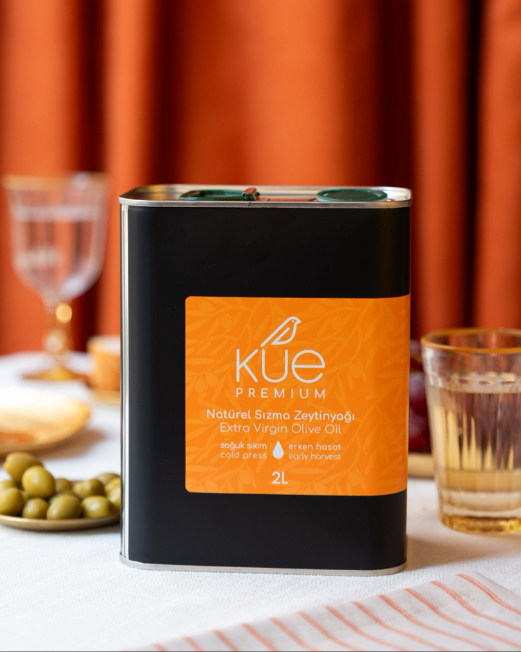 Kue Premium Erken Hasat Soğuk Sıkım Natürel Sızma Zeytinyağı 2 lt