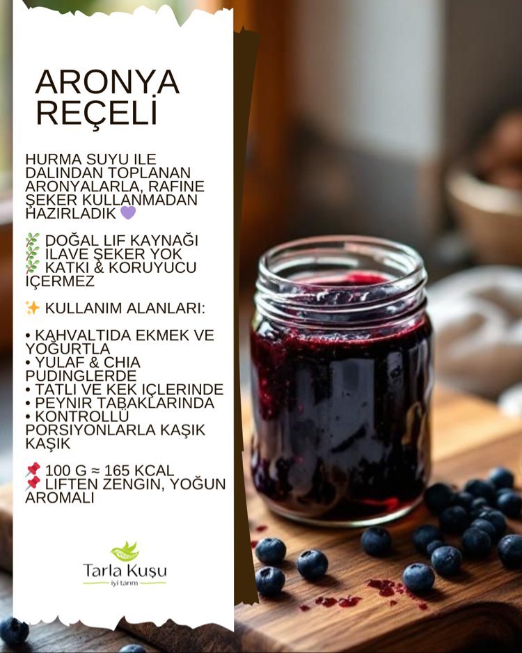 Aronya Reçeli Hurma Özlü (şeker ilavesiz) (Chia Tohumlu)