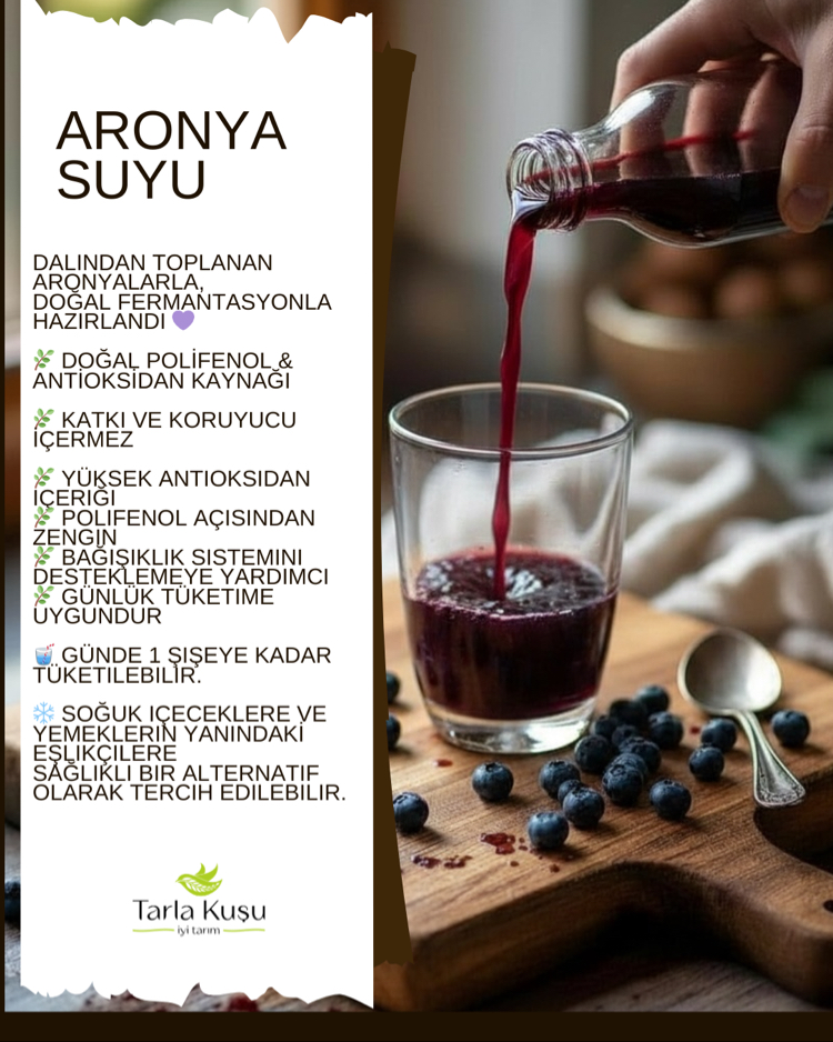 Katkısız Aronya Meyve Suyu 250 ml Tanıtım Fiyatı